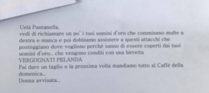 Lettera anonima per Roberta Pantani: 